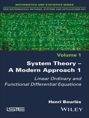 cover image of System Theory — a Modern Approach, Volume 1
